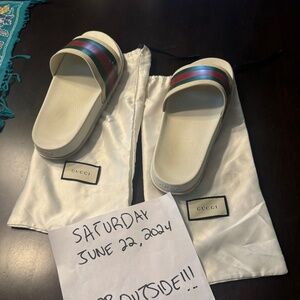 USED Gucci Web Slide Sandal | Men's Slides